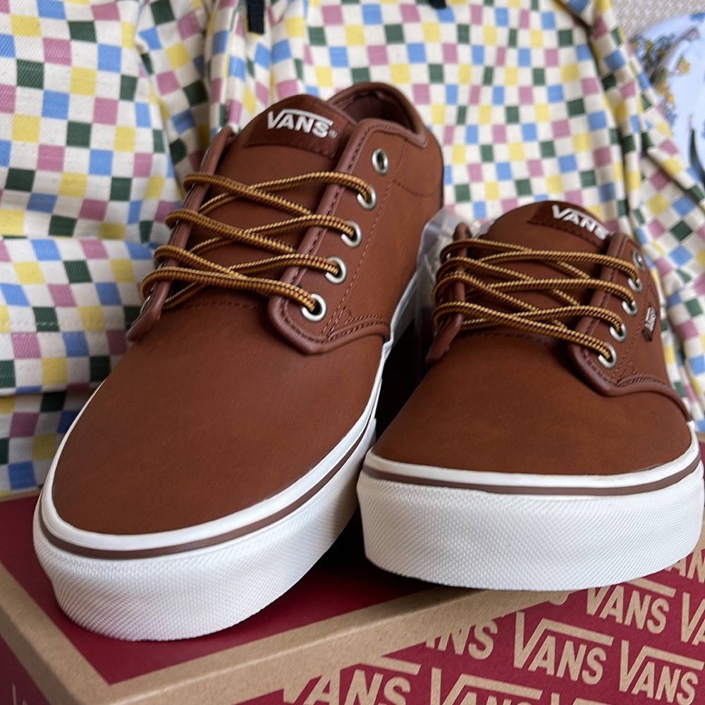 Vans WMNS Atwood (Leather)Brown/Marshmallow VN0A327LLYV Sneakers - Picture 11 of 16